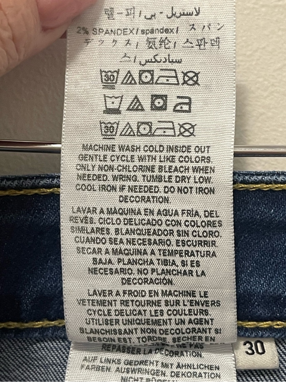 Guess Dark Blue Button-Front Denim Bermuda Shorts - Picture 10 of 10
